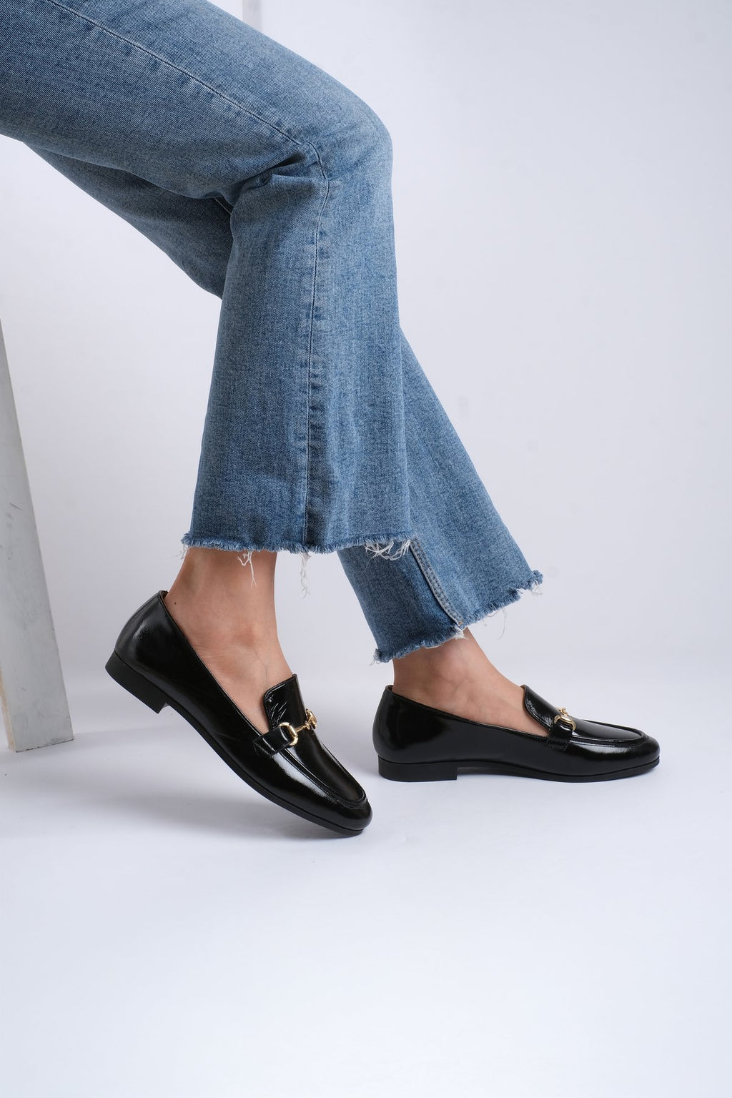 Kadın Hakiki Deri Bej Rugan Toka Detaylı Hakiki Deri Loafer Diva