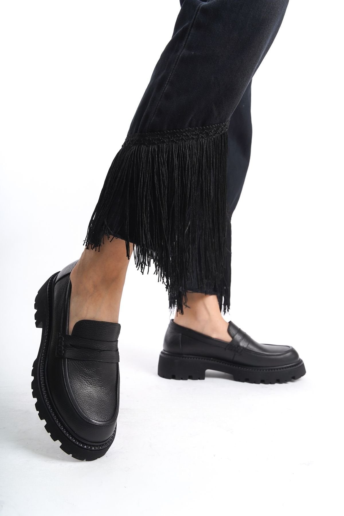 Hakiki Deri Kadın Loafer  Günlük Ayakkabı